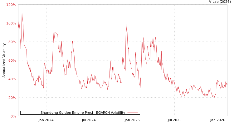 graph of Shandong Golden Empire Preci EGARCH