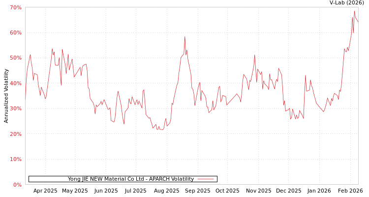 graph of Yong JIE NEW Material Co Ltd APARCH