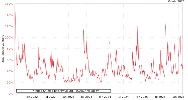 graph of Ningbo Shimao Energy Co Ltd EGARCH