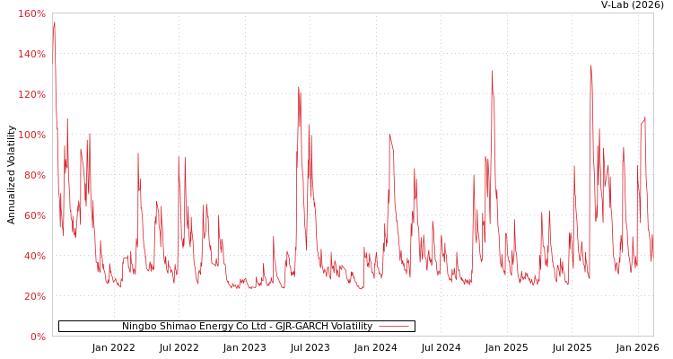 graph of Ningbo Shimao Energy Co Ltd GJR-GARCH