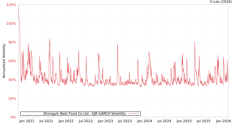 graph of Zhongyin Babi Food Co Ltd GJR-GARCH