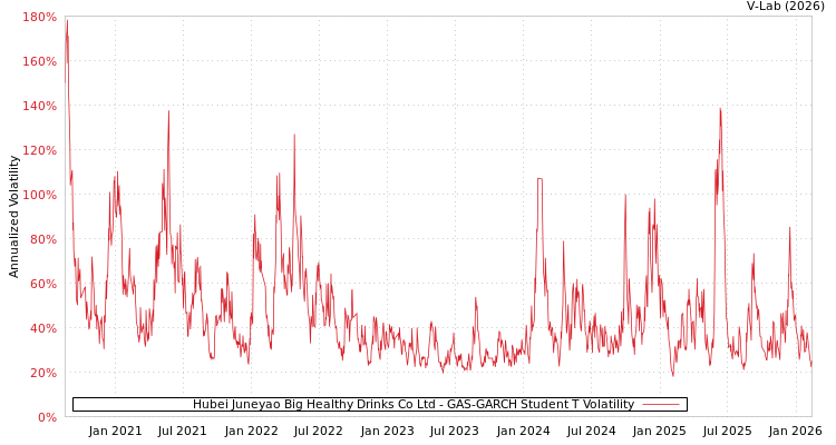 graph of Hubei Juneyao Big Healthy Drinks Co Ltd GAS-GARCH-T