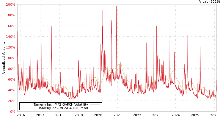 graph of Tameny Inc MF2-GARCH