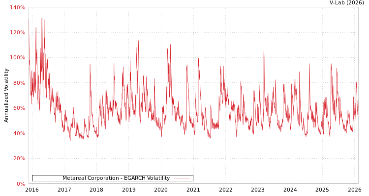 graph of Metareal Corporation EGARCH