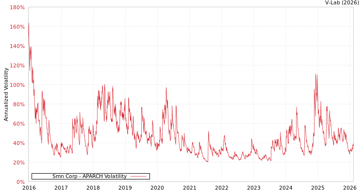graph of Smn Corp APARCH