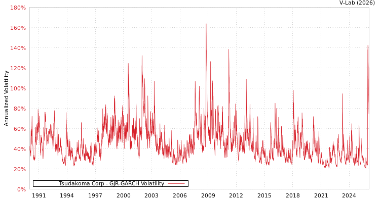 graph of Tsudakoma Corp GJR-GARCH