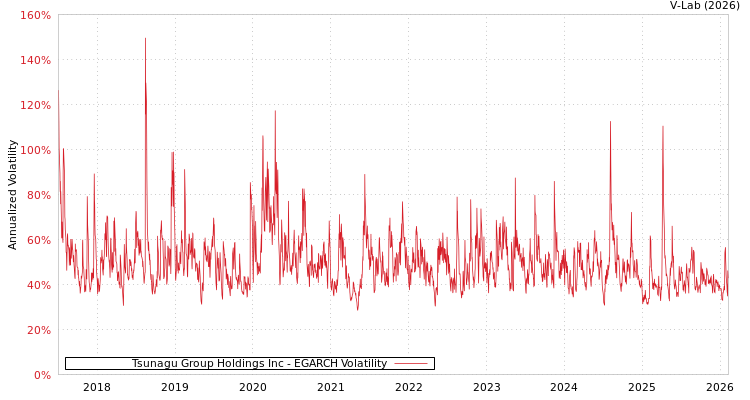 graph of Tsunagu Group Holdings Inc EGARCH