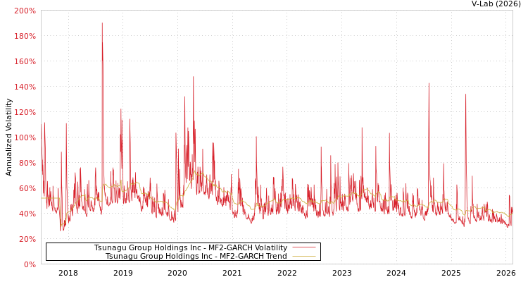 graph of Tsunagu Group Holdings Inc MF2-GARCH