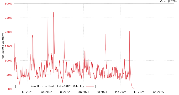 graph of New Horizon Health Ltd GARCH