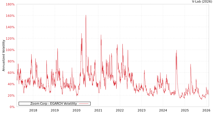 graph of Zoom Corp EGARCH