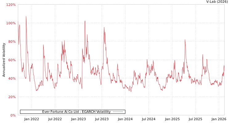 graph of Ever Fortune Ai Co Ltd EGARCH