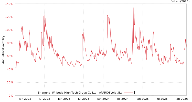 graph of Shanghai W-ibeda High Tech Group Co Ltd APARCH
