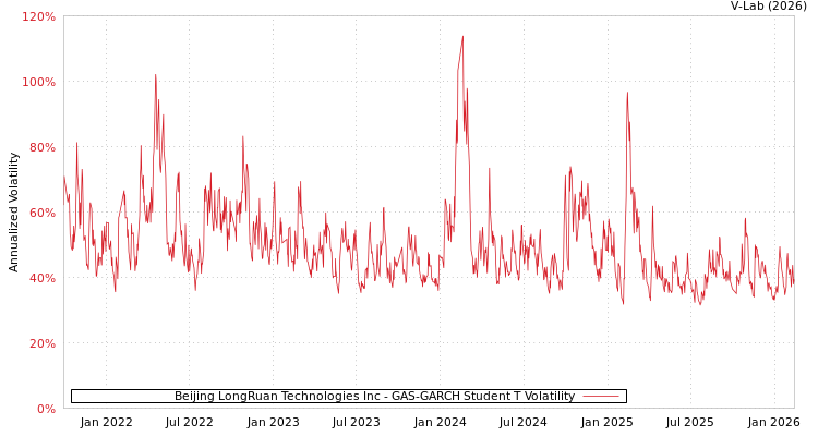 graph of Beijing LongRuan Technologies Inc GAS-GARCH-T