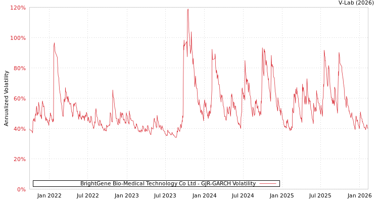 graph of BrightGene Bio-Medical Technology Co Ltd GJR-GARCH