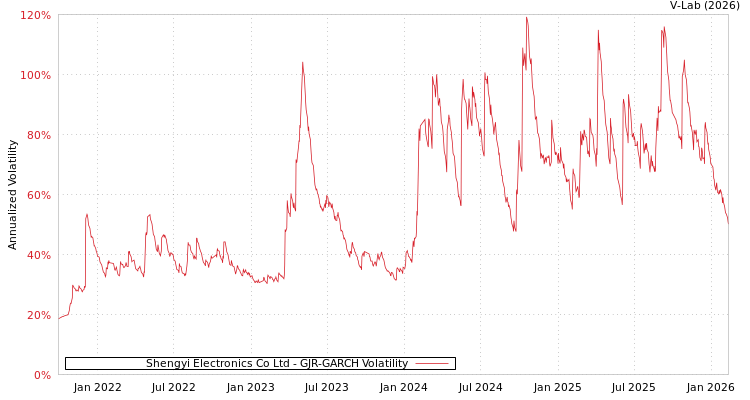 graph of Shengyi Electronics Co Ltd GJR-GARCH