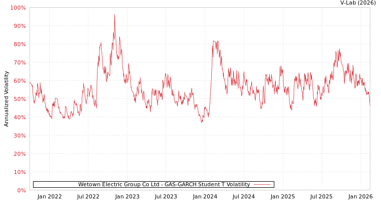 graph of Wetown Electric Group Co Ltd GAS-GARCH-T