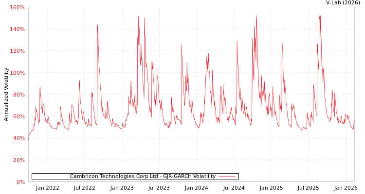 graph of Cambricon Technologies Corp Ltd GJR-GARCH