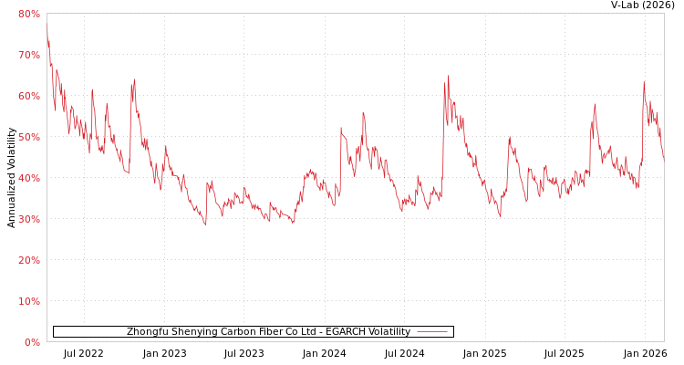 graph of Zhongfu Shenying Carbon Fiber Co Ltd EGARCH