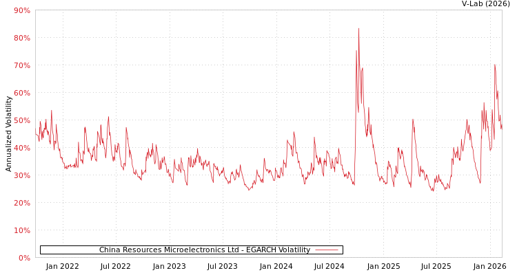 graph of China Resources Microelectronics Ltd EGARCH