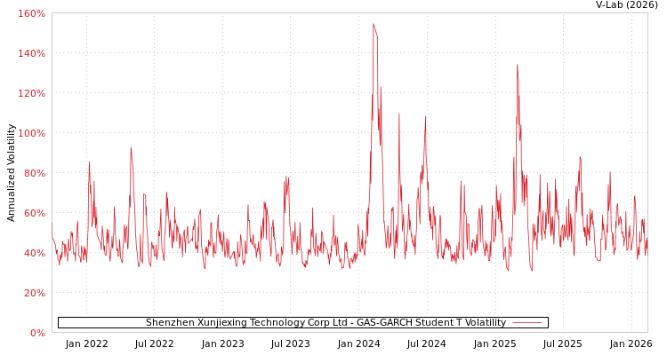 graph of Shenzhen Xunjiexing Technology Corp Ltd GAS-GARCH-T