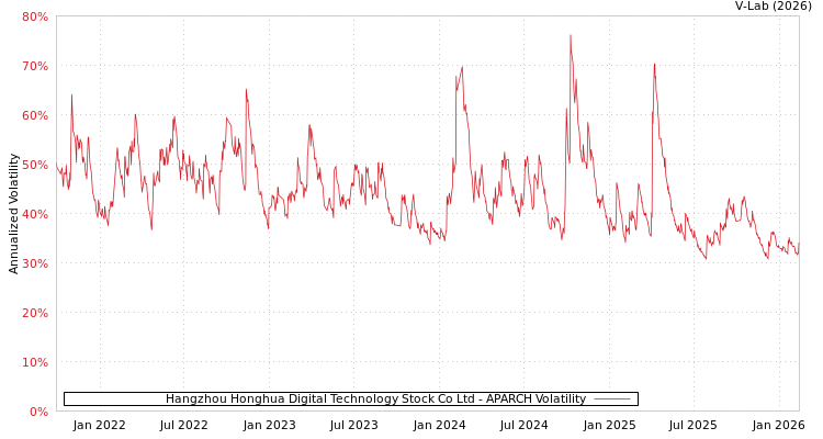 graph of Hangzhou Honghua Digital Technology Stock Co Ltd APARCH