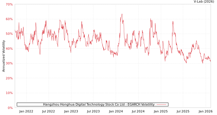 graph of Hangzhou Honghua Digital Technology Stock Co Ltd EGARCH