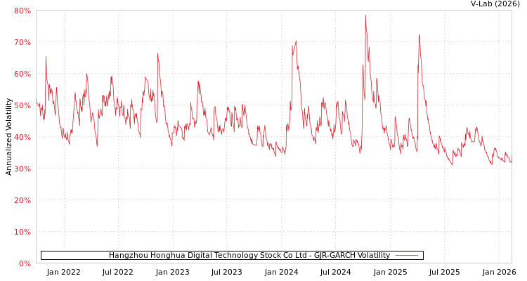 graph of Hangzhou Honghua Digital Technology Stock Co Ltd GJR-GARCH