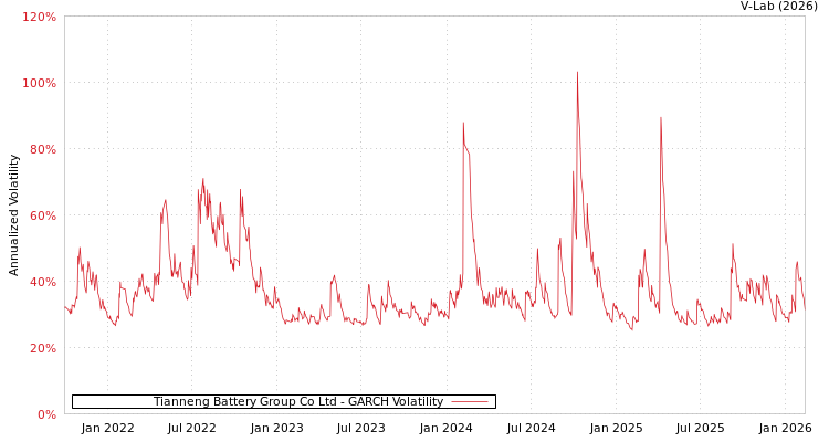 graph of Tianneng Battery Group Co Ltd GARCH