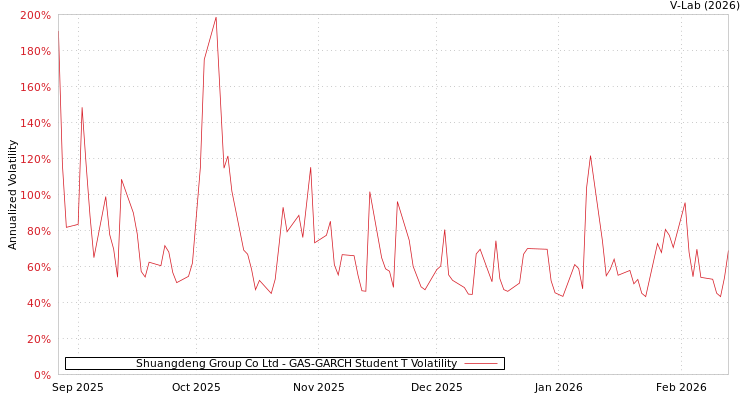 graph of Shuangdeng Group Co Ltd GAS-GARCH-T