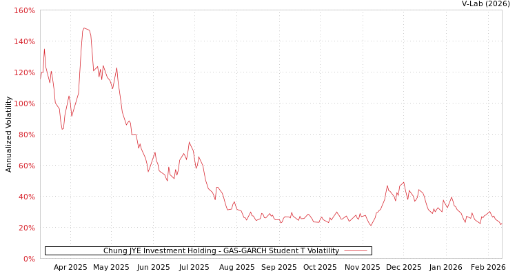 graph of Chung JYE Investment Holding GAS-GARCH-T