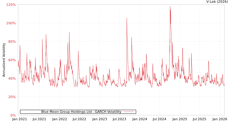 graph of Blue Moon Group Holdings Ltd GARCH