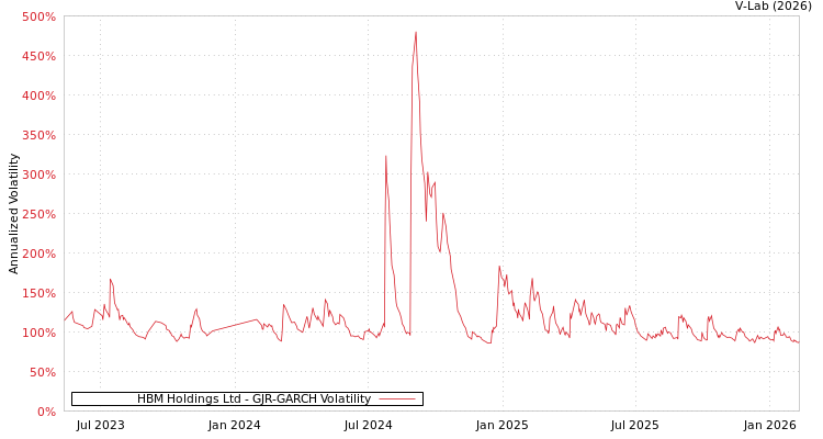 graph of HBM Holdings Ltd GJR-GARCH