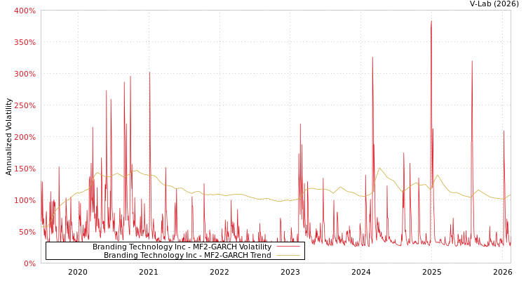 graph of Branding Technology Inc MF2-GARCH
