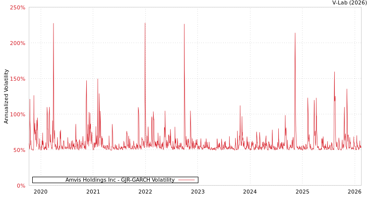 graph of Amvis Holdings Inc GJR-GARCH