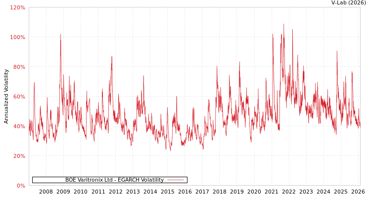 graph of BOE Varitronix Ltd EGARCH