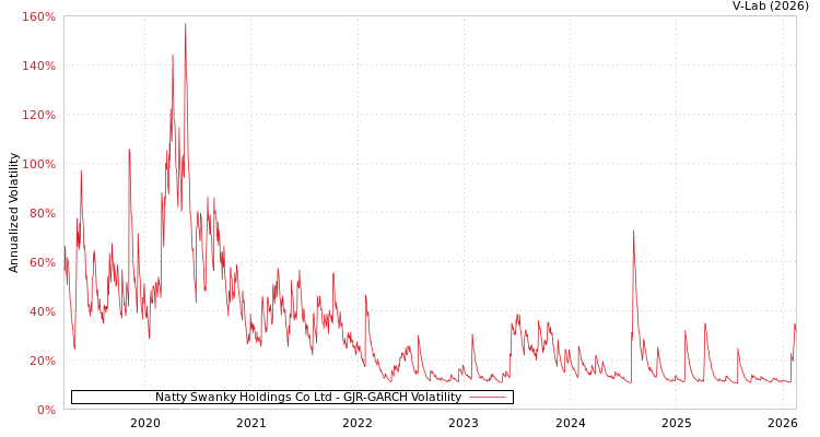 graph of Natty Swanky Holdings Co Ltd GJR-GARCH