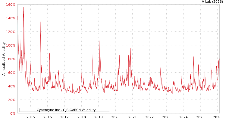 graph of Cyberdyne Inc GJR-GARCH
