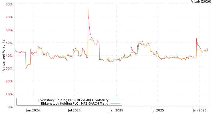 graph of Birkenstock Holding PLC MF2-GARCH