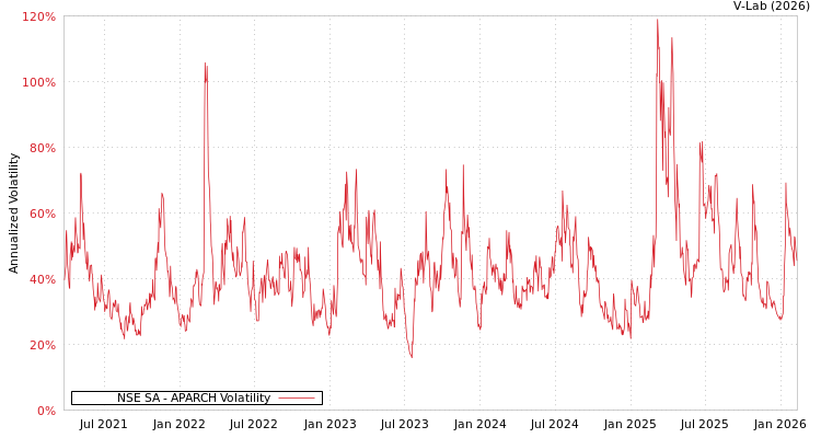 graph of NSE SA APARCH