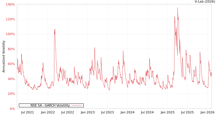 graph of NSE SA GARCH