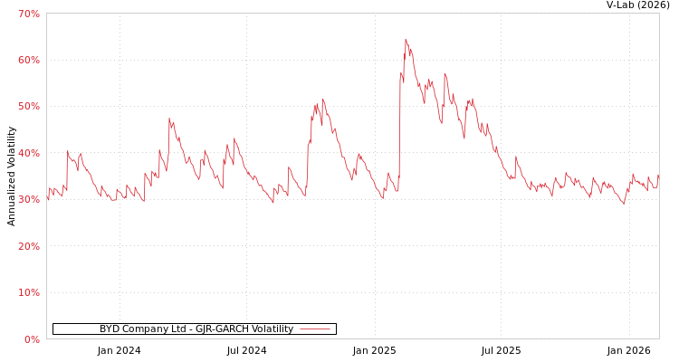graph of BYD Company Ltd GJR-GARCH