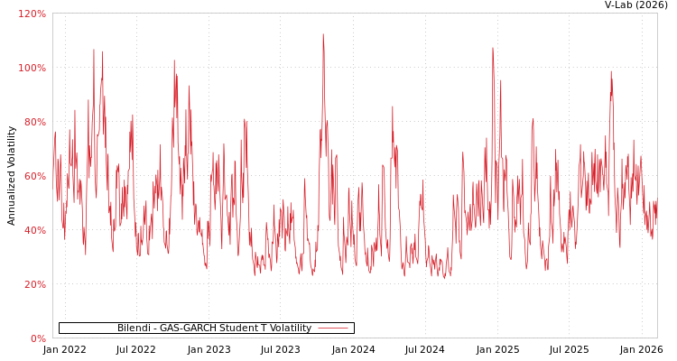 graph of Bilendi GAS-GARCH-T