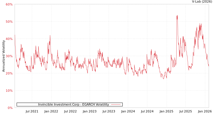 graph of Invincible Investment Corp EGARCH