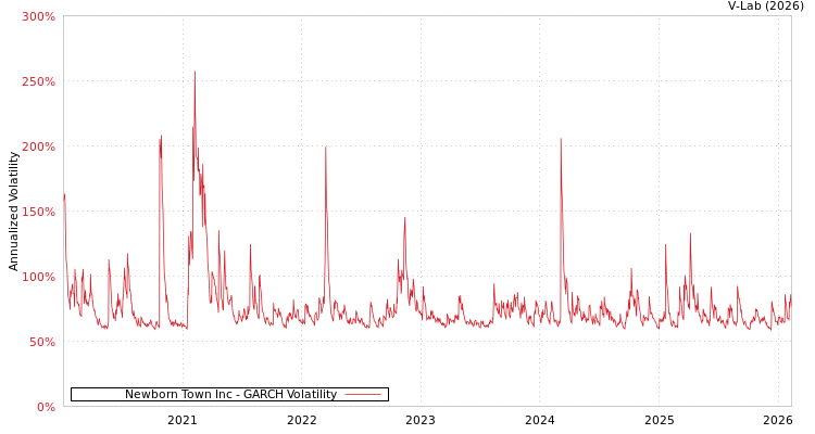 graph of Newborn Town Inc GARCH