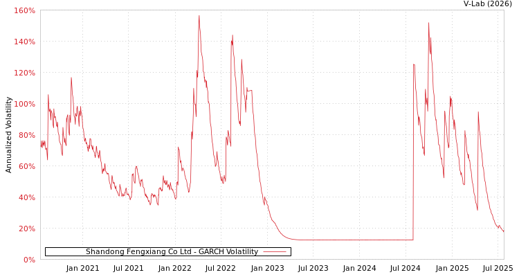graph of Shandong Fengxiang Co Ltd GARCH