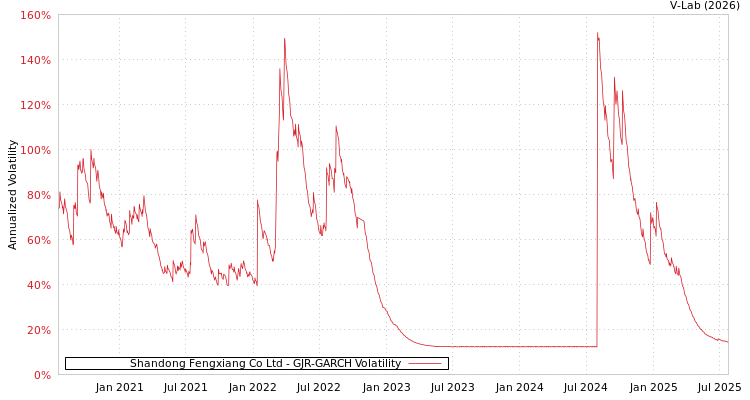 graph of Shandong Fengxiang Co Ltd GJR-GARCH