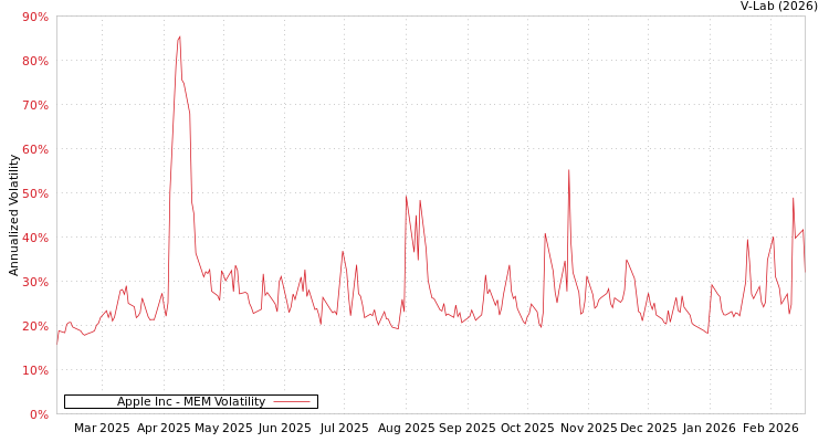 graph of Apple Inc MEM