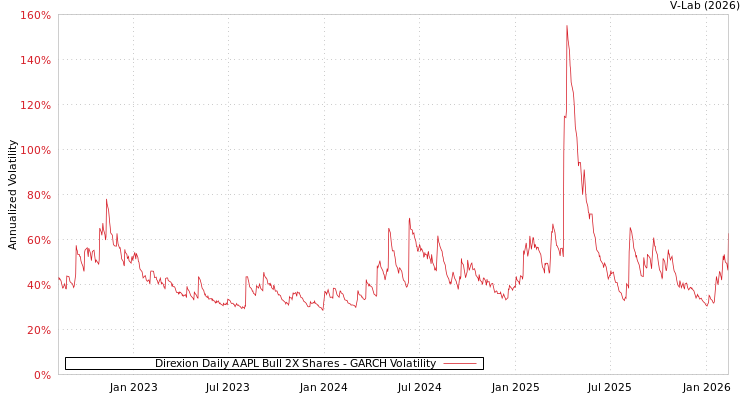 graph of Direxion Daily AAPL Bull 2X Shares GARCH