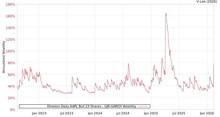 graph of Direxion Daily AAPL Bull 2X Shares GJR-GARCH