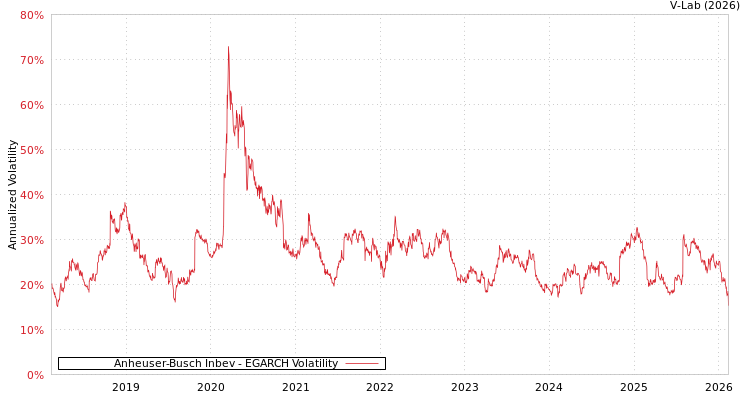 graph of Anheuser-Busch Inbev EGARCH